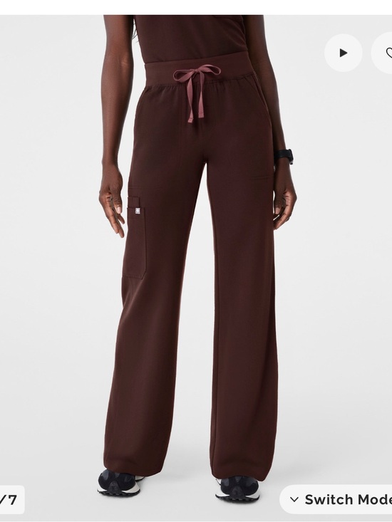 Figs Pants - NEW Espresso Wide-Leg Drawstring Pants
